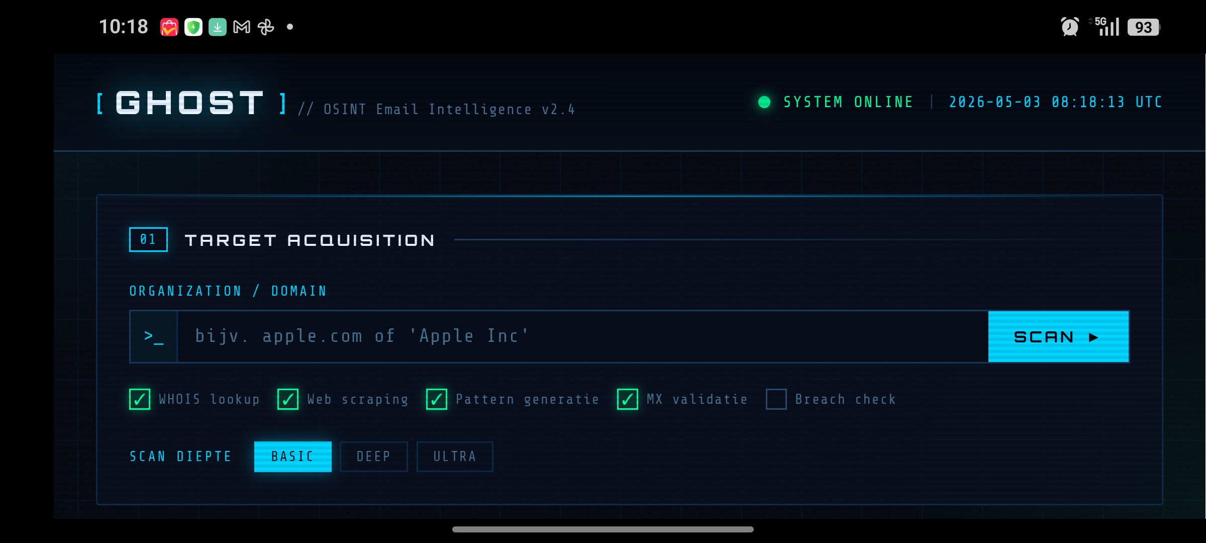 Ghost OSINT Intelligence